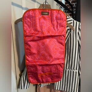 Stella & Dot Trifold Jewelry Organizer Pink Orange Hanging or Folding